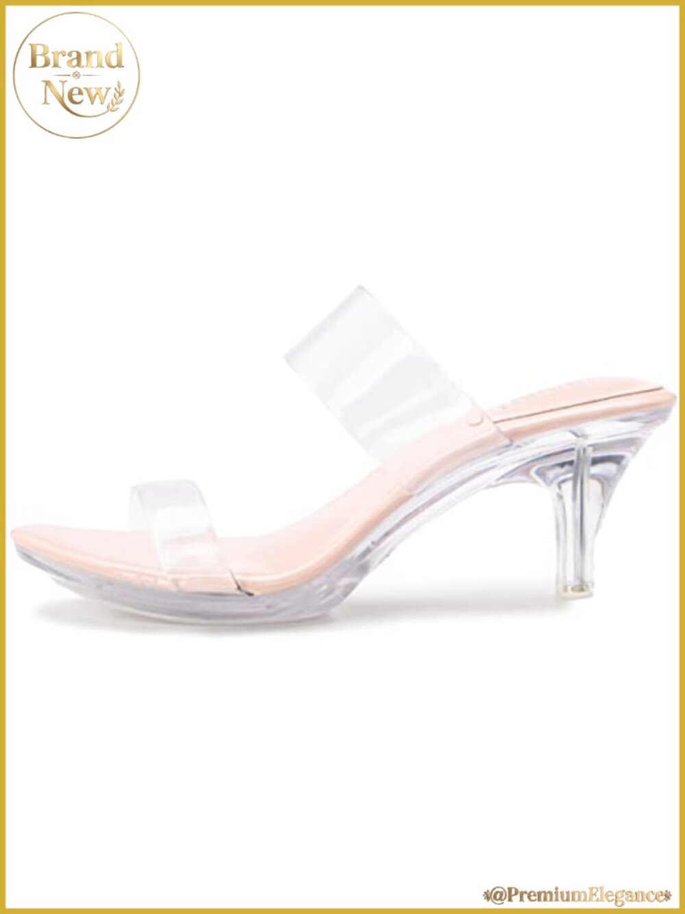 Clear Heels Women Little Platform Stiletto Open Toe Heeled Sandals Mule